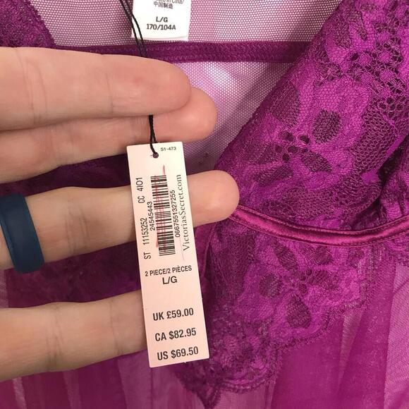 Victoria Secret Top Womens Large Lingerie Babydoll Teddy Sheer Sexy New - Picture 5 of 9